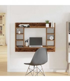 vidaXL Wall-Mounted Desk Old wood Engineered wood 105 x 48 x 75 cm — Colour: Artisan oak