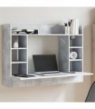 vidaXL Wall-Mounted Desk Concrete Grey 105x48x75 cm Engineered Wood