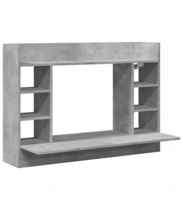 vidaXL Wall-Mounted Desk Concrete Grey 105x48x75 cm Engineered Wood