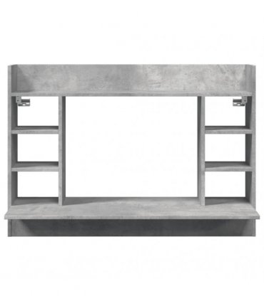 vidaXL Wall-Mounted Desk Concrete Grey 105x48x75 cm Engineered Wood