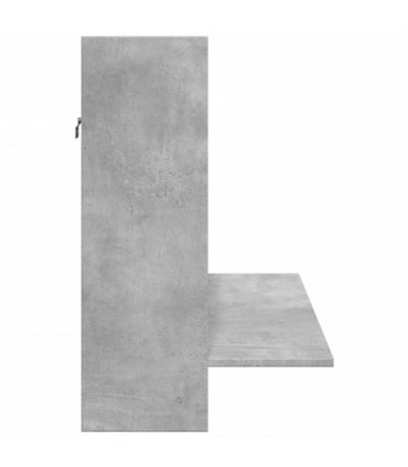vidaXL Wall-Mounted Desk Concrete Grey 105x48x75 cm Engineered Wood