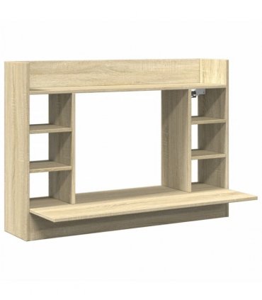 vidaXL Wall-Mounted Desk Sonoma Oak 105x48x75 cm Engineered Wood