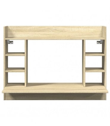 vidaXL Wall-Mounted Desk Sonoma Oak 105x48x75 cm Engineered Wood