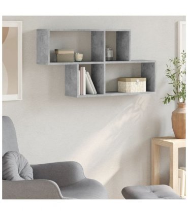 vidaXL Wall Shelf Concrete Grey 100x20x53 cm Engineered Wood