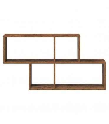 vidaXL Wall Shelf with Shelf Wall-mounted Brown Engineered Wood — Colour: Old wood