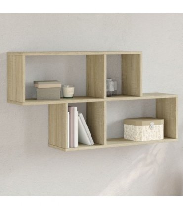 vidaXL Wall Shelf Sonoma Oak 100x20x53 cm Engineered Wood
