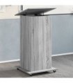 vidaXL Lectern with Wheels & Drawer Grey Sonoma 55x55x107 cm Engineered Wood