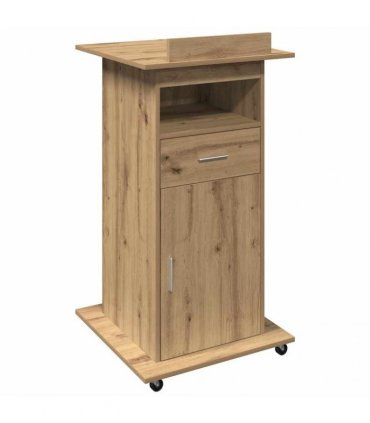 vidaXL Podium with Drawer Artisan Oak 55 x 55 x 107 cm Engineered Wood