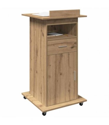 vidaXL Podium with Drawer Artisan Oak 55 x 55 x 107 cm Engineered Wood