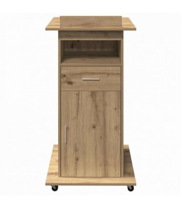 vidaXL Podium with Drawer Artisan Oak 55 x 55 x 107 cm Engineered Wood