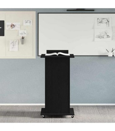 vidaXL Podium with Drawer Black Oak 55 x 55 x 107 cm Engineered Wood
