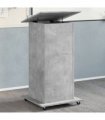 vidaXL Lectern with Wheels & Drawer Concrete Grey 55x55x107 cm Engineered Wood