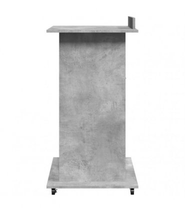 vidaXL Lectern with Wheels & Drawer Concrete Grey 55x55x107 cm Engineered Wood