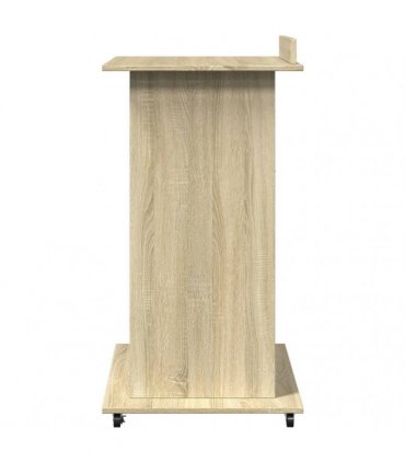 vidaXL Lectern with Wheels & Drawer Sonoma Oak 55x55x107 cm Engineered Wood
