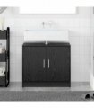 vidaXL Bathroom Cabinet Black Oak 63 x 29 x 55 cm Engineered wood
