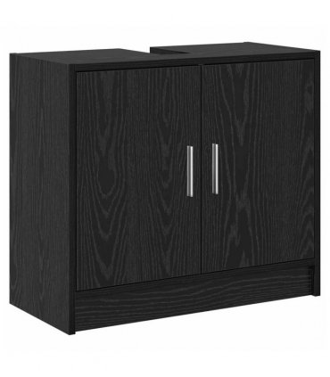 vidaXL Bathroom Cabinet Black Oak 63 x 29 x 55 cm Engineered wood