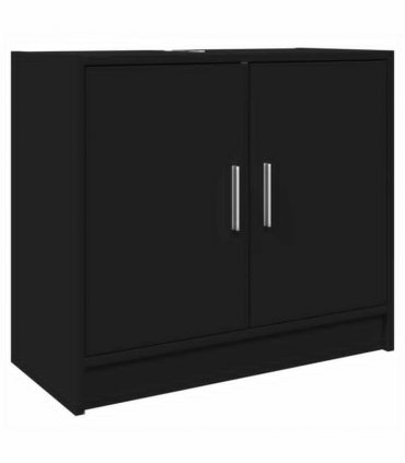 vidaXL Sink Cabinet Black 63x29x55 cm Engineered Wood