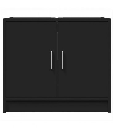 vidaXL Sink Cabinet Black 63x29x55 cm Engineered Wood