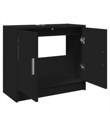 vidaXL Sink Cabinet Black 63x29x55 cm Engineered Wood