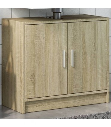 vidaXL Sink Cabinet Sonoma Oak 63x29x55 cm Engineered Wood