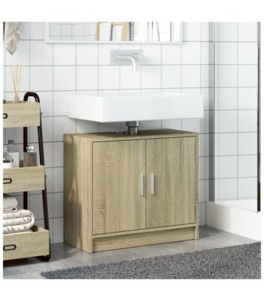 vidaXL Sink Cabinet Sonoma Oak 63x29x55 cm Engineered Wood