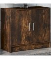 vidaXL Sink Cabinet Smoked Oak 63x29x55 cm Engineered Wood