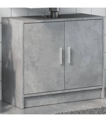 vidaXL Sink Cabinet Concrete Grey 63x29x55 cm Engineered Wood
