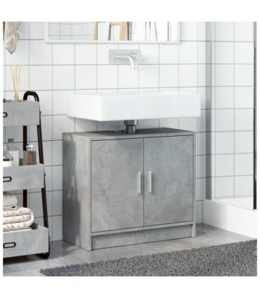 vidaXL Sink Cabinet Concrete Grey 63x29x55 cm Engineered Wood