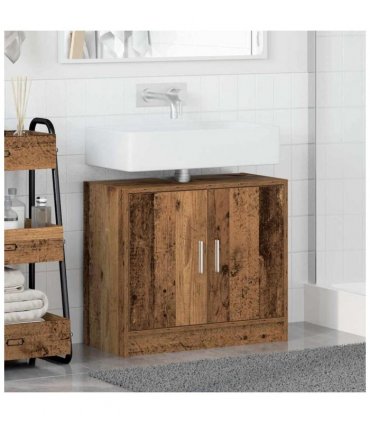 vidaXL Bathroom Cabinet Old Wood 63 x 29 x 55 cm Engineered wood