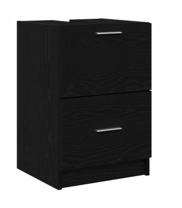 vidaXL Bathroom Cabinet Black Oak 40 x 37 x 59 cm Engineered wood