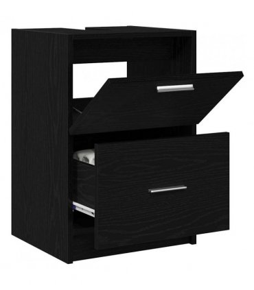 vidaXL Bathroom Cabinet Black Oak 40 x 37 x 59 cm Engineered wood