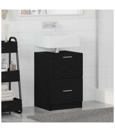 vidaXL Bathroom Cabinet Black Oak 40 x 37 x 59 cm Engineered wood