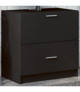 vidaXL Sink Cabinet Black 59x37x59 cm Engineered Wood — Size: 59 x 37 x 59 cm