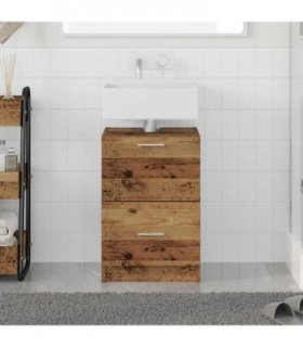 vidaXL Bathroom Cabinet Old Wood 40 x 37 x 59 cm Engineered wood
