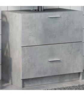 vidaXL Sink Cabinet Concrete Grey 59x37x59 cm Engineered Wood — Size: 59 x 37 x 59 cm