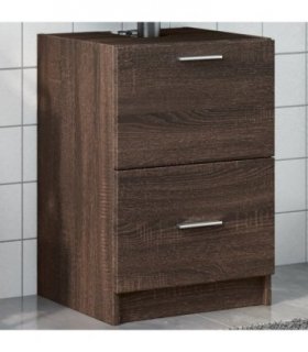 vidaXL Sink Cabinet Brown Oak 40x37x59 cm Engineered Wood — Size: 40 x 37 x 59 cm