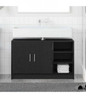 vidaXL Bathroom Cabinet Black Oak 90 x 29 x 55 cm Engineered wood