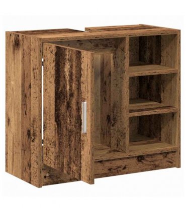 vidaXL Bathroom Cabinet Old Wood 63 x 29 x 55 cm Engineered wood — V0672050950
