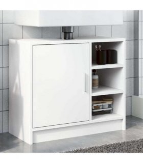 vidaXL Sink Cabinet White 63x29x55 cm Engineered Wood — Size: 63 x 29 x 55 cm