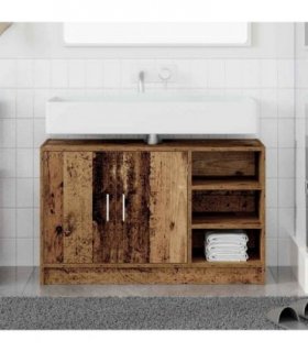 vidaXL Bathroom Cabinet Old Wood 90 x 29 x 55 cm Engineered wood