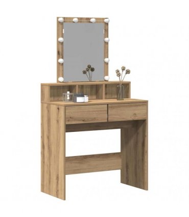 vidaXL Dressing Table Artisan oak 80 x 41 x 144.5 cm Engineered wood