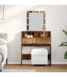 vidaXL Dressing Table Old Wood 80 x 41 x 144.5 cm Engineered wood