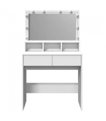 vidaXL Dressing Table with LED White 80x41x134.5 cm