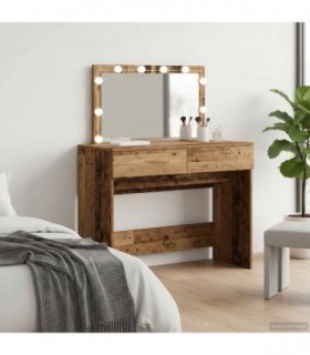 vidaXL Dressing Table Old Wood 100 x 40 x 120 cm Engineered Wood
