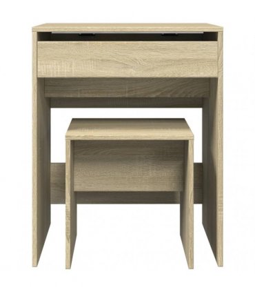 vidaXL Dressing Table and Stool Sonoma Oak 60x40x113.5 cm