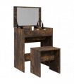 vidaXL Dressing Table and Stool Smoked Oak 60x40x113.5 cm