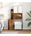 vidaXL Dressing Table Old Wood 80 x 35 x 132 cm Engineered Wood
