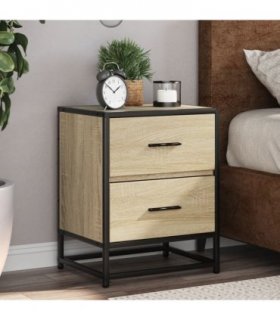 vidaXL Bedside Cabinets 2 pcs Sonoma Oak 40x31x50 cm Engineered Wood