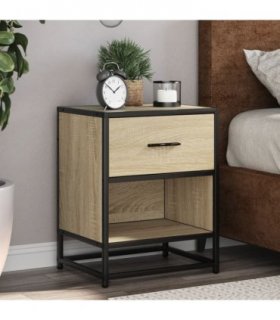 vidaXL Bedside Cabinet Sonoma Oak 40x31x50 cm Engineered Wood