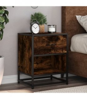 vidaXL Bedside Cabinets 2 pcs Smoked Oak 40x31x50 cm Engineered Wood — V0672051082